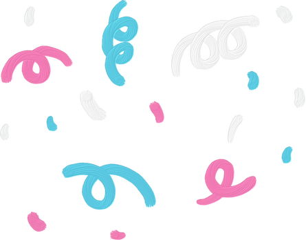 Cute Painterly Pride Trans Confetti